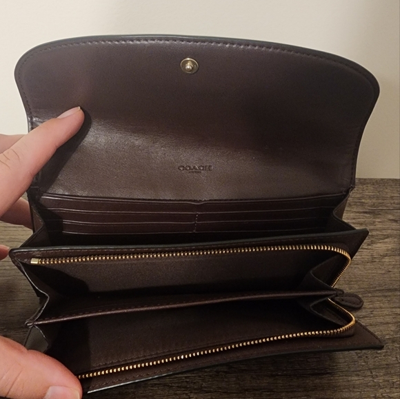 Coach Floral Long Wallet (Oxblood) - Picture 3 of 6